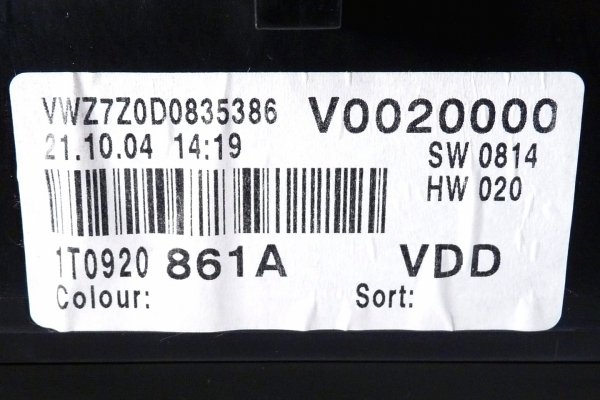 Licznik zegary VW Touran 1T 2005 2.0TDI