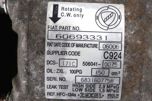 _Sprężarka pompa klimatyzacji Alfa Romeo 159 2006 1.9JTD