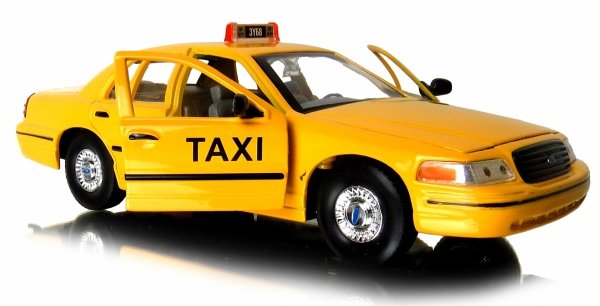 TAXI 1999 FORD CROWN VICTORIA Auto METAL Welly 1:24
