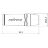 Roxtone RMJ3FPP-45-BG Gniazdo Jack 3.5mm na kabel