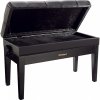 Roland RPB-D500PE podwójna ława do pianina czarny połysk regulowana ze schowkiem