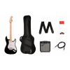 Squier Sonic Stratocaster Pack Maple Fingerboard Black Gig Bag 10G 230V EU