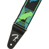 Fender Neon Monogrammed Strap Blue and Green 2