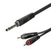 Roxtone RAYC110L6 Kabel Jack 6.3 stereo 2x RCA 6m