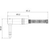 Roxtone RJ3RPP-BN Wtyk typu Jack 6.3mm stereo