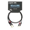 Klotz KT-CJ090 Twin Kable Czarny 0,9m 2xJack-2xRCA