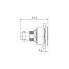Roxtone RAB75D-B gniazdo tablicowe BNC dwustronne