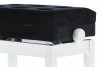 Gewa 130520 Ława do pianina biały mat welur czarny schowek