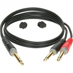 Klotz AY1-0300 Kabel Audio Jack 3p - 2x jack 2p 3m