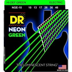 DR Strings NGE-10 Neon Green struny do gitary elektrycznej 10-46