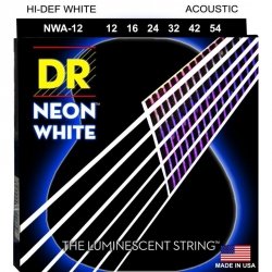 Dr Strings NWA-12 12-54 neon white struny do gitary akustycznej