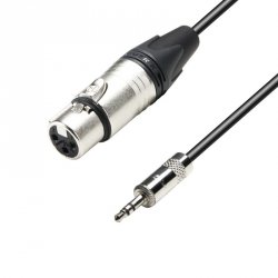 Adam Hall K5MYF0300 kabel mikrofonowy xlr żeński mini jack 3m