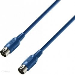 Adam Hall K3MIDI0075BLU kabel MIDI 0,75m niebieski