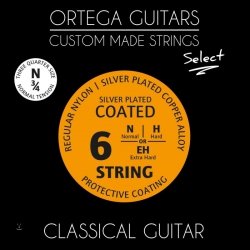 Ortega NYS34N Authentic Regular Nylon Normal 3/4 struny do gitary klasycznej Powlekane  
