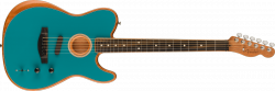 Fender American Acoustasonic Telecaster Channel-Bound Neck Ebony Fingerboard Ocean Turquoise