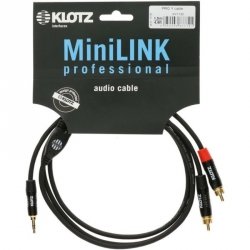 Klotz KY7-300 kabel mini jack stereo-2x RCA 3m