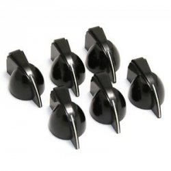 Fender Chicken Head Knobs gałki czarne komplet 6 szt