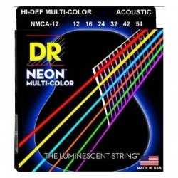Dr Strings NMCA-12 12-54 neon Multi-Color struny do gitary akustycznej