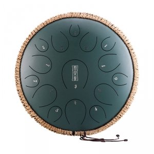 Hluru Round tongue drum 14 15 ton TY15-14-MineralGreen
