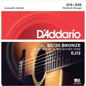 D'Addario EJ12 struny do gitary akustycznej 13-56 bronze