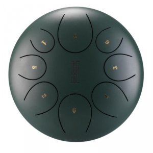 Hluru Round tongue drum 12'' 8 ton TY8-12-MineralGreen
