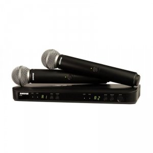 Shure BLX288E/SM58-H8E System bezprzewodowy z podwójnym odbiornikiem i mikrofonami SM58 (518-542 MHz)