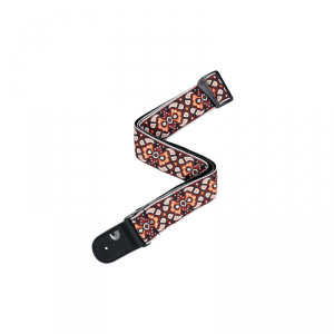 D'Addario 50RW03 Eco-Comfort Woven Guitar Strap Red & Orange