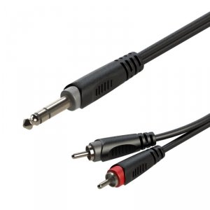 Roxtone RAYC110L6 Kabel Jack 6.3 stereo 2x RCA 6m