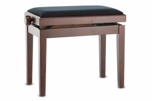 Gewa 130110 Ława do pianina ciemny orzech mat welur czarny