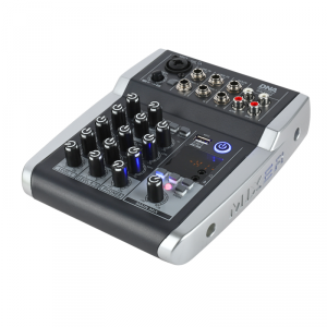 DNA QMX502 analogowy mikser dźwięku 5 kanałów Bluetooth USB MP3 Phantom +48V akumulator 2500 mAh