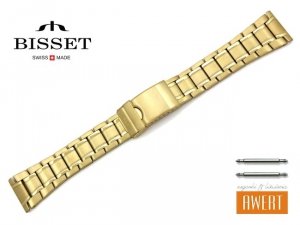 BISSET 24 mm bransoleta stalowa BR122 złota