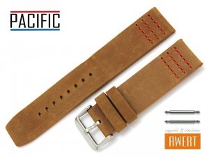PACIFIC 22 mm pasek skórzany W39A brązowy