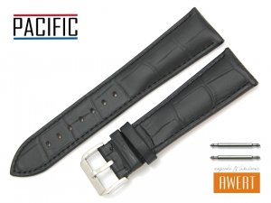 PACIFIC 24 mm pasek skórzany W06 czarny