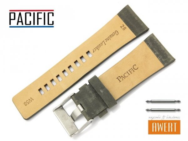 PACIFIC 28 mm pasek skórzany W58 zielony W58-9S-28