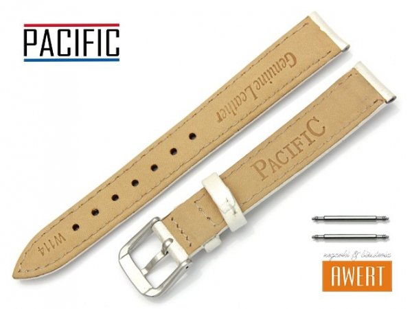 PACIFIC 18 mm pasek skórzany W114 ecru perłowy