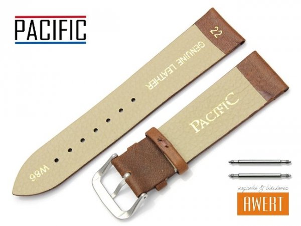 PACIFIC 22 mm pasek skórzany W86 brązowy