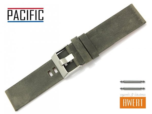 PACIFIC 24 mm pasek skórzany W58 zielony W58-9S-24