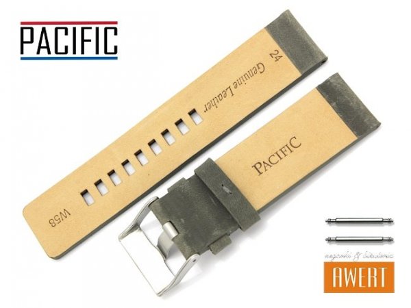 PACIFIC 24 mm pasek skórzany W58 zielony W58-9S-24