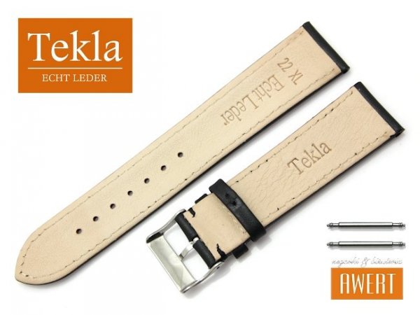 TEKLA 22 mm XL pasek skórzany PT69 czarny