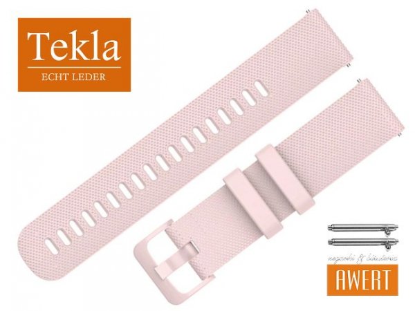 TEKLA 20 mm pasek silikonowy PG23 różowo-biały PG23-57-20