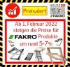 Ab 1. Februar 2022 steigen die Preise für FAKRO Produkte um rund 5-7%
