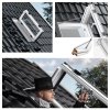 VELUX Ausstiegsfenster GXU 0070 Türfunktion Kunststoff Thermo Wohn-/Ausstiegsfenster Dachausstieg für ausgebaute Dachböden Aluminium
