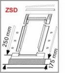 Eindeckrahmen Roto Roto EDF Rx200 (EDR ZSD+WD) für Flache Eindeckmaterialen  mit WD