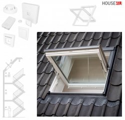 VELUX Dachfenster Schwingfenster GGU 006640 Kunststoff Rauchabzugsfenster ENERGIE PLUS Aluminium 