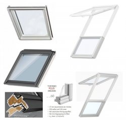 VELUX Dachfenster GIU 0066 Kunststoff Zusatzelement DachschrägeENERGIE PLUS  Aluminium Dachschräge Polyurethan / Kunststoff mit Holzkern
