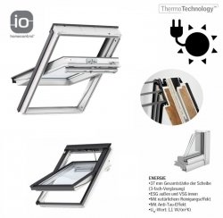 VELUX INTEGRA Dachfenster GGU 006830 Solarfenster Kunststoff Schwingfenster 3-fach-Verglasung Uw= 1,1 ENERGIE Aluminium io-homecontrol® Solar