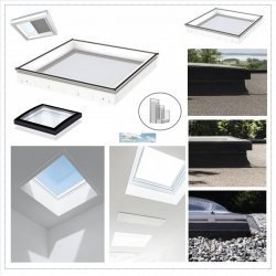Velux CFU 0025Q Flachdach-Fenster Basiselement fest verglast 3-fach Verglasung, Festverglastes Basis-Element, fest Kunststoff, Neue Generation FlachdachFenster