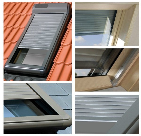 Außenrollladen Original Fakro ARZ Solar Solar-Rollläden Für Dachfenster: FEL, FEP, FEU, FPP, FPT, FPU, FTL, FTP, FTT, FTU, PPP, PTP, TLP – Solar gesteuert