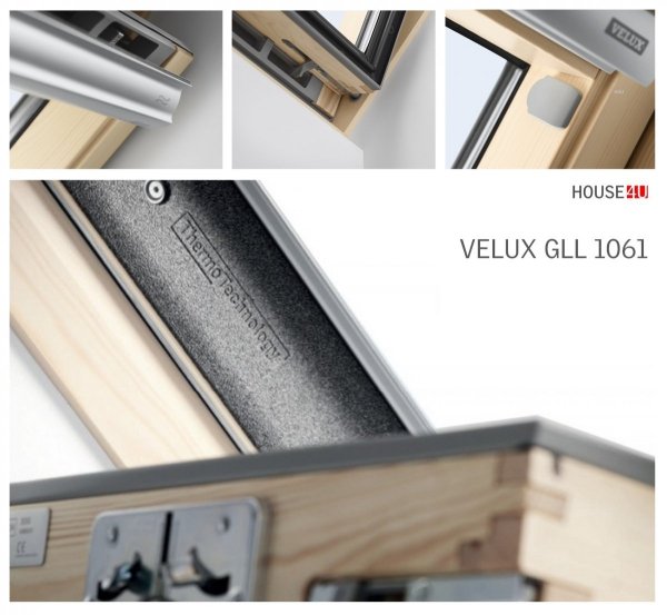 VELUX Dachfenster GLL 1061 3-fach-Verglasung Uw= 1,1 Schwingfenster aus Holz mit Dauerlüftung ThermoTechnology  _7 house-4u.de