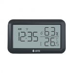 Termohigrometr, z budzikiem, alarm, zegar, pamięć min max, kolor czarny, Airbi LINE